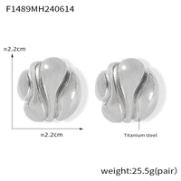 Geometric Asymmetric Design Titanium Steel Ear Studs