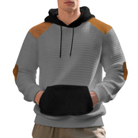Men's Leisure Pullover Jacquard Multicolor Hoodie Hooded Large Pocket