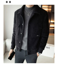Golden Mink Velvet Lapel Fur Coat