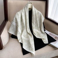 Fashion Printed Silk Scarf Twill Silk High Quality Square Scarf