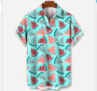 Men's Plus Size 3D Digital Printing Hawaiian Shirt