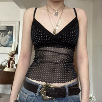 New Dot Sexy Backless Gauzy Strap Hot Girl See-through Women