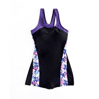 Women's European And American Sexy One-piece Stitched Backless Swimsuit