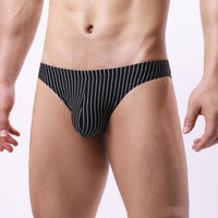 Men's Striped Low Waist Briefs Underwear