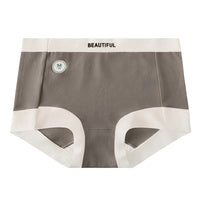 Antibacterial Underwear Women's Cotton Mid-waist Seamless Safety Non-curling
