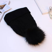 Add Cashmere Double-layer Wool Outdoor Warm Knitted Hat
