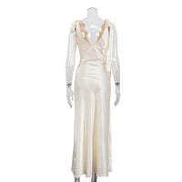 V-neck Sexy Backless Sleeveless Dress With Tie