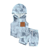 Color Matching Lanyard Shorts Children Suit