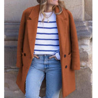 Mid-length Large Size Woolen Women's Coat