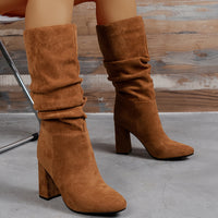 New European And American High Heel Slip-on Fashion Women's Boots