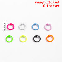 Punk Exaggerated Geometric Candy-colored Round Nose Studs