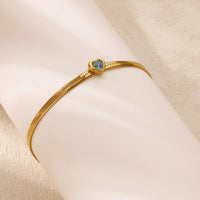 18K Gold-plated Stainless Steel Snake-chain Blade Chain Anklet