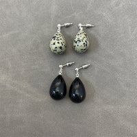 European And American Ins Tianyao Stone Big Diamond Earrings Fashion Simple Daily Personality Ins Style Exquisite High-end Generous Earrings