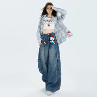 Large Workwear With Pocket Retro Commuter Jeans
