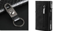 Ancient Carbon Fiber Pattern Men's Wallet Leather Multifunctional Card Holder