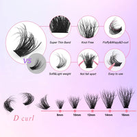 Large Capacity Hot Melt 60D80D100D Segmented False Eyelashes