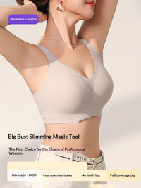 Full-cup, Thin, Non-sagging, Underbust-control, Seamless, Plus-size Shaping Bra