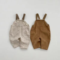 Suspender Pants Men And Women Baby Cartoon Corduroy One-piece Long Climbing