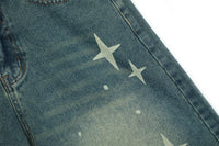 Cross Asterism Printed Cropped Pants Men's