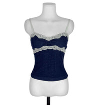 Sweetheart Vintage Polka-Dot Lace Patchwork Camisole