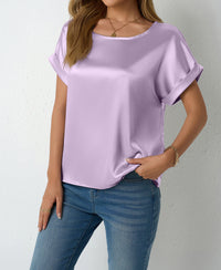 New Springsummer Womens Loose-fitting Cropped T-shirt