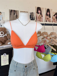 Pure Sexy Solid Color Triangle Cup Women's Bra