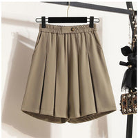 High-waisted Wide-leg Loose-fitting Outerwear Suit Shorts