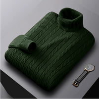 Men's Turtleneck Sweater Fleece-lined Thickened