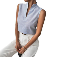 Stylish Minimalist Slim Fit Sleeveless Top For Women
