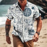 Lapel Beach Short Sleeve Shirt