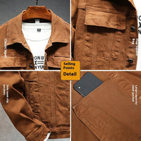 Handsome Korean Style Slim Fit Denim Coat For Men