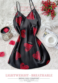 European And American Style Strap Women's Love Summer Nightdress