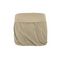 Folding edge splicing thread low waist hip hugging short skirt