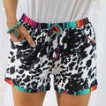 Leopard Print Sports Casual Shorts For Women