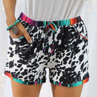 Leopard Print Sports Casual Shorts For Women