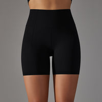 Women's Fashion Seamless Solid Color High Waisted Shorts