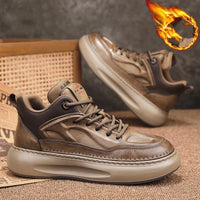 Autumn And Winter Cotton-padded Shoes With Velvet Leather Casual Shoes Men