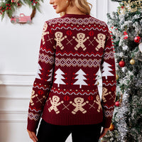 New Gingerbread Man Jacquard Long-Sleeve Sweater