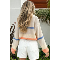 Autumn New Round Neck Loose Leisure All-matching Multicolor Sweater