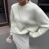 Retro Lazy Style Soft Glutinous Round-neck Comfortable Fashion Sweater