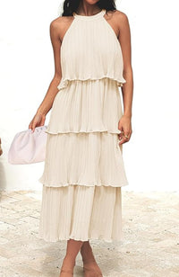 Womens Fashionable Casual Elegant Halterneck Dress