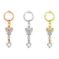 Heart-shaped Zircon Ring Without Perforation Body Piercing Jewelry Titanium Steel Inlaid Pearl Navel Nail