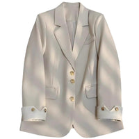 Casual Four-Season Blazer With Color-Block Design And Distinctive Cuffs
