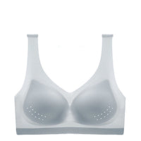 Ice Silk Traceless Underwear Women's One Piece Large Chest Mesh Vent