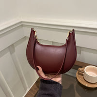 Niche Crescent New Simple All-Match Textured Shoulder Bag For Women