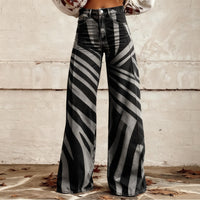 Plus-size Casual Versatile Wide-leg Pants For Women Faux Fabric