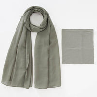 Modal Breathable Elastic Bucket Hat With Pearl Chiffon Scarf Headcloth