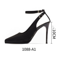 Waterproof Platform Suede Pointed Stiletto Heel High Heels