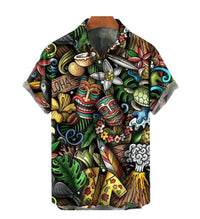 Retro Skull Head 3D Digital Printing Leisure Loose Shirt