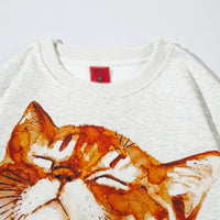 Kitten Printed Crew Neck Sweatshirt